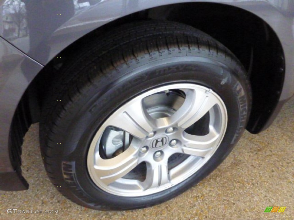 2014 Pilot EX 4WD - Modern Steel Metallic / Gray photo #7