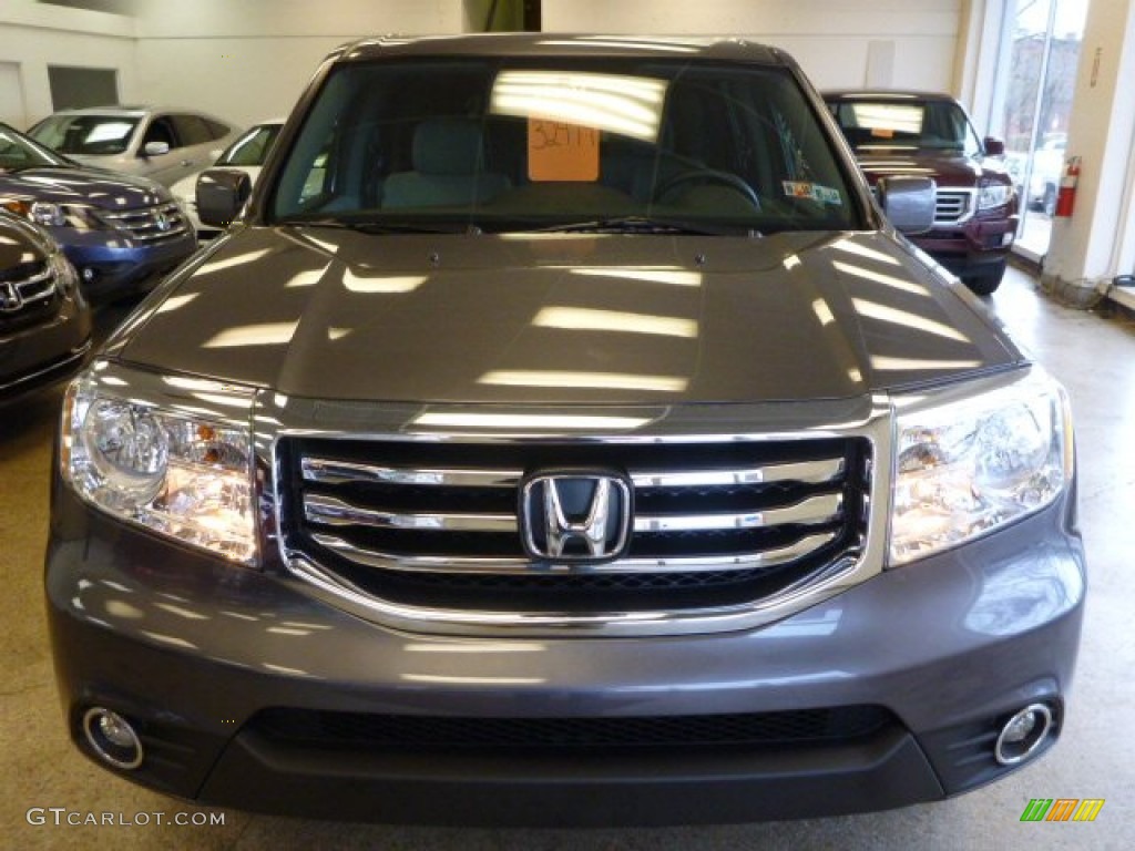 2014 Pilot EX 4WD - Modern Steel Metallic / Gray photo #8
