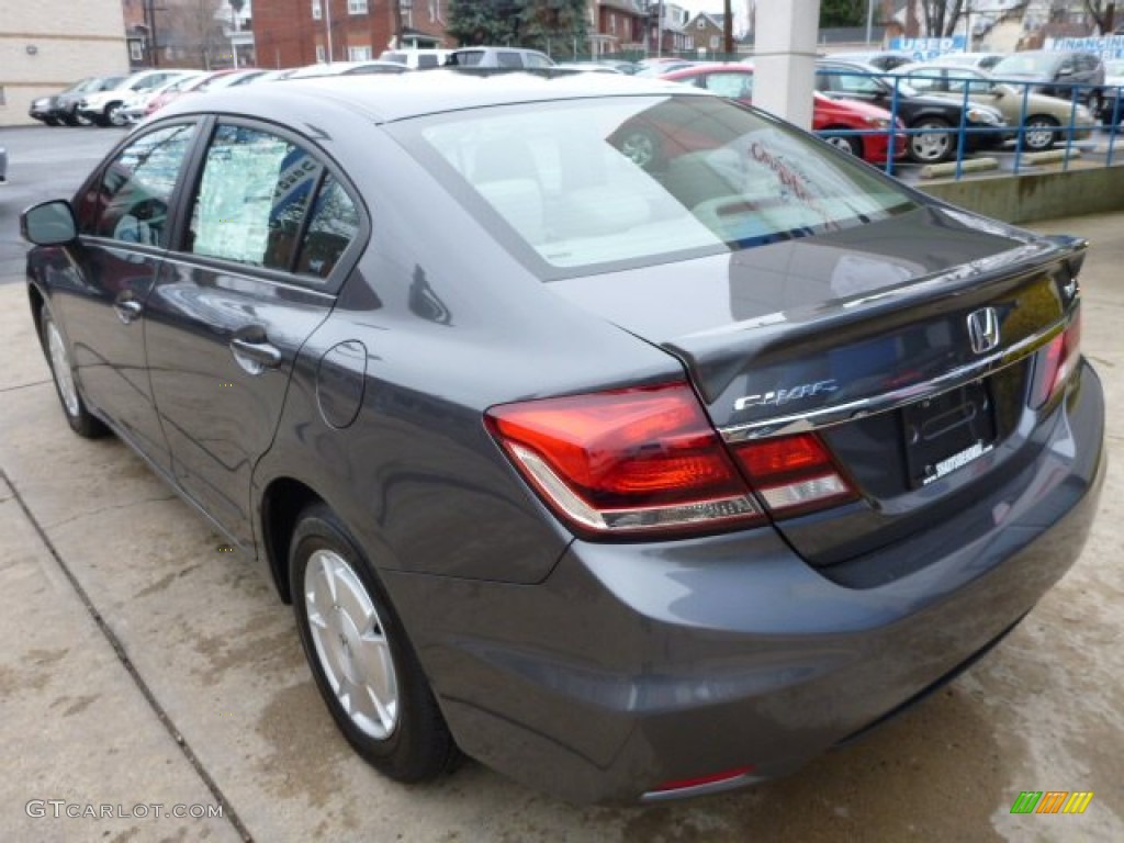 2013 Civic HF Sedan - Polished Metal Metallic / Gray photo #3