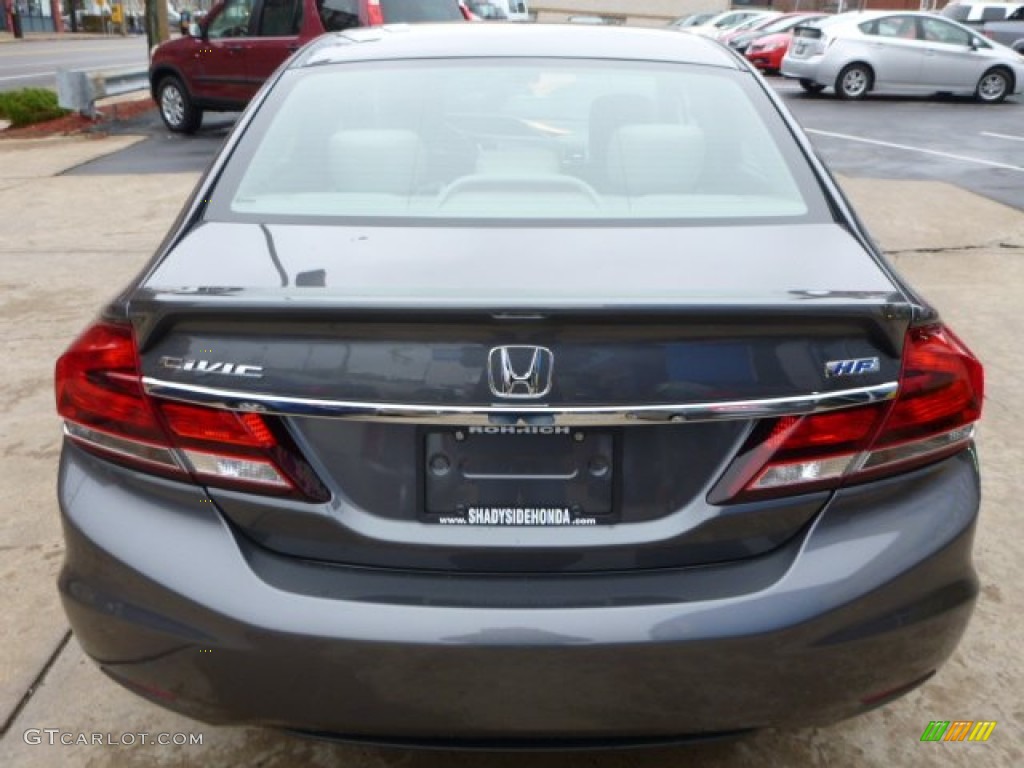 2013 Civic HF Sedan - Polished Metal Metallic / Gray photo #4