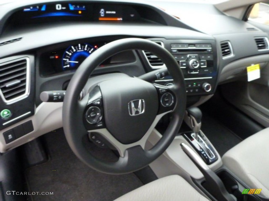 2013 Civic HF Sedan - Polished Metal Metallic / Gray photo #12