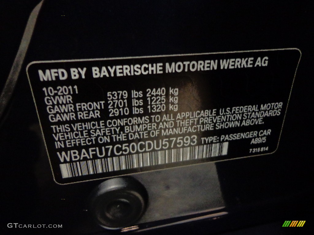 2012 5 Series 535i xDrive Sedan - Imperial Blue Metallic / Oyster/Black photo #16