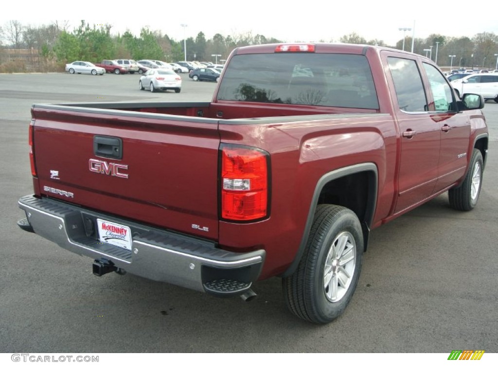 2014 Sierra 1500 SLE Crew Cab - Sonoma Red Metallic / Cocoa/Dune photo #5