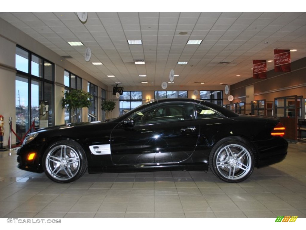 Black 2009 Mercedes-Benz SL 65 AMG Roadster Exterior Photo #88657921