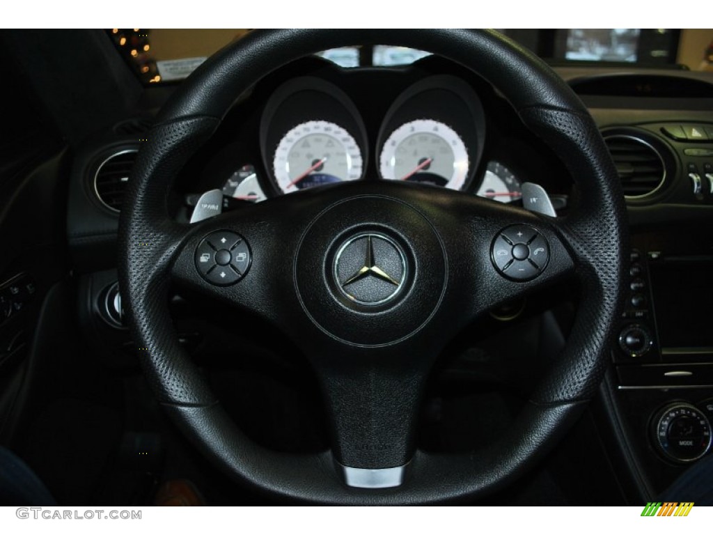2009 Mercedes-Benz SL 65 AMG Roadster AMG Black Steering Wheel Photo #88657963
