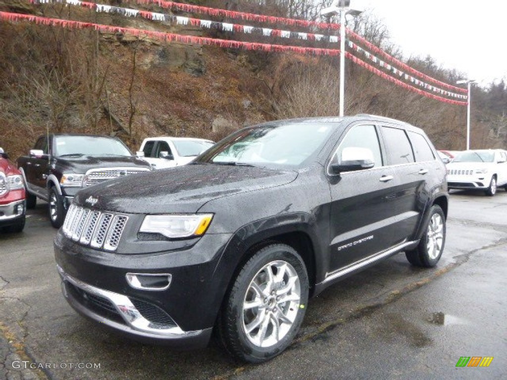 2014 Grand Cherokee Summit 4x4 - Brilliant Black Crystal Pearl / Summit Morocco Black Natura Leather photo #1