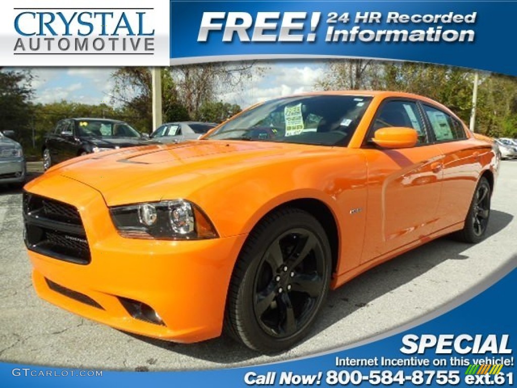 Header Orange Dodge Charger