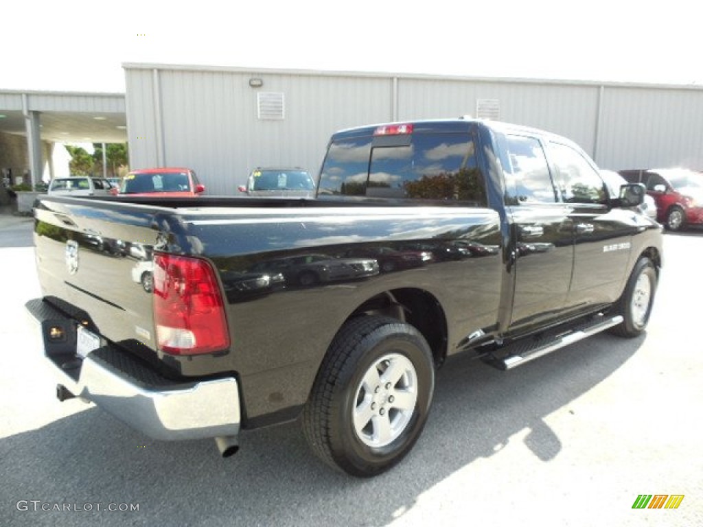 2011 Ram 1500 SLT Quad Cab - Brilliant Black Crystal Pearl / Dark Slate Gray/Medium Graystone photo #8