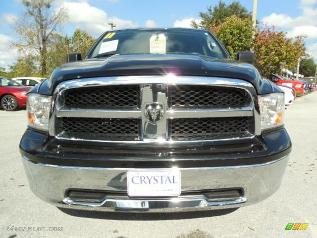 2011 Ram 1500 SLT Quad Cab - Brilliant Black Crystal Pearl / Dark Slate Gray/Medium Graystone photo #13