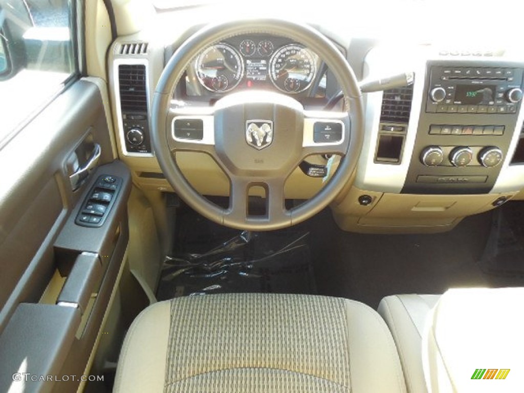 2011 Ram 1500 Big Horn Quad Cab - Hunter Green Pearl / Light Pebble Beige/Bark Brown photo #6
