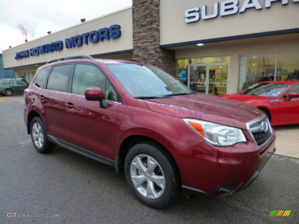 2014 Forester 2.5i Limited - Venetian Red Pearl / Platinum photo #1