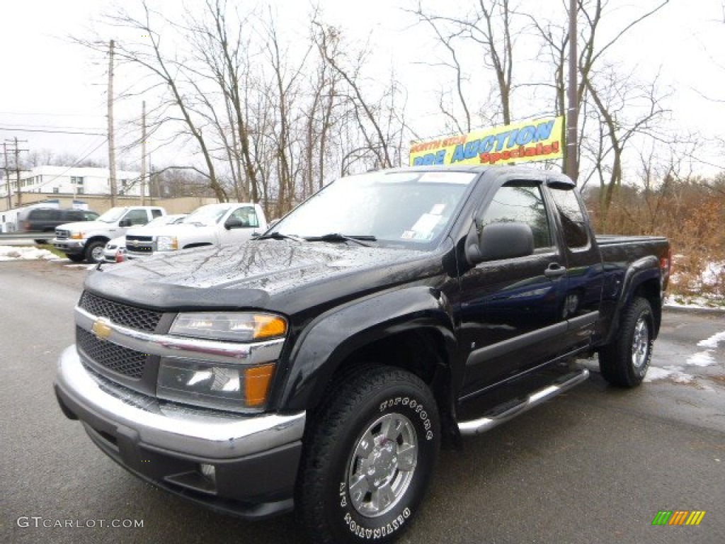 2008 Colorado LT Extended Cab 4x4 - Black / Ebony photo #1