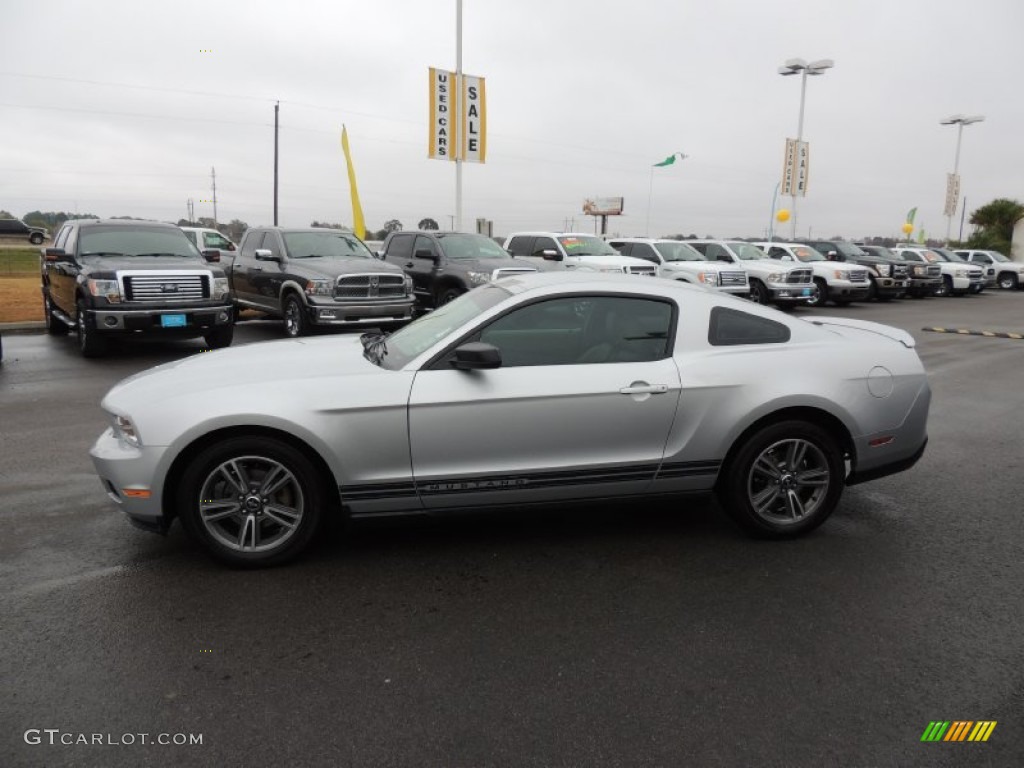 2010 Mustang V6 Coupe - Brilliant Silver Metallic / Stone photo #5