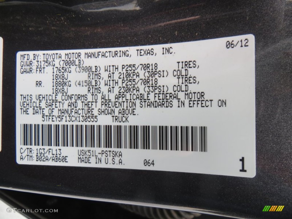 2012 Tundra Texas Edition CrewMax - Magnetic Gray Metallic / Graphite photo #41