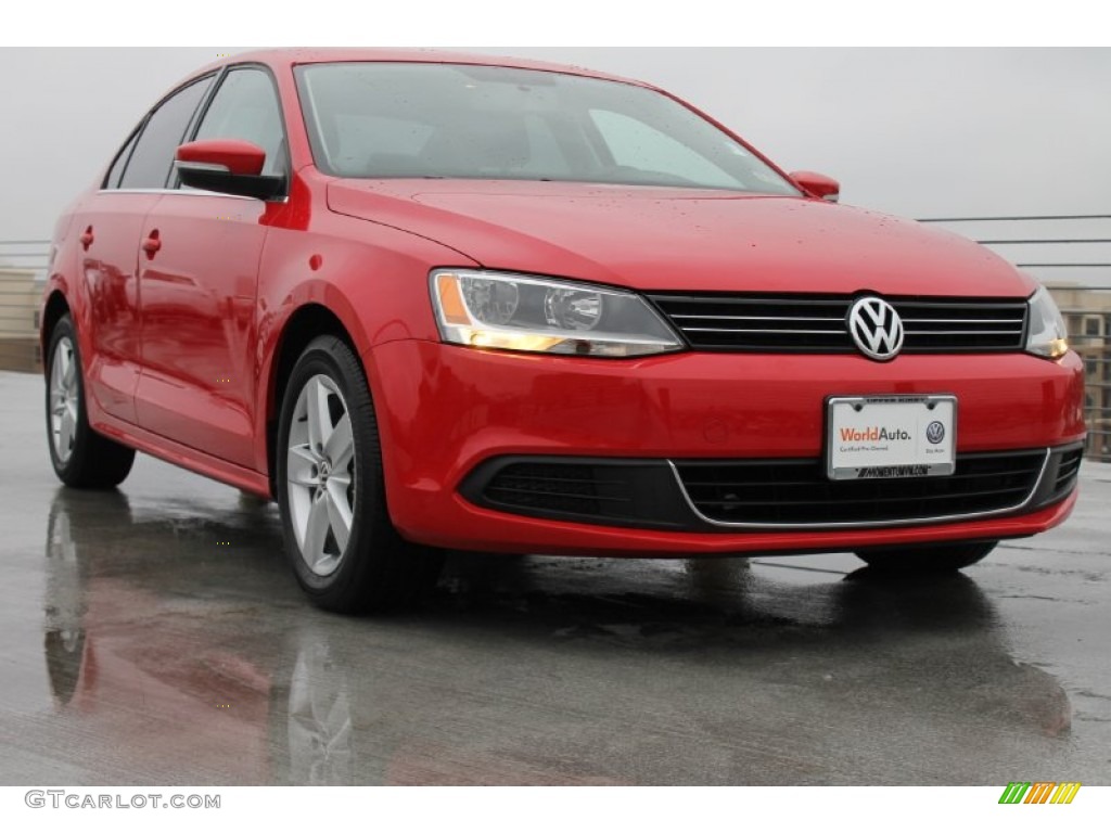 Tornado Red Volkswagen Jetta