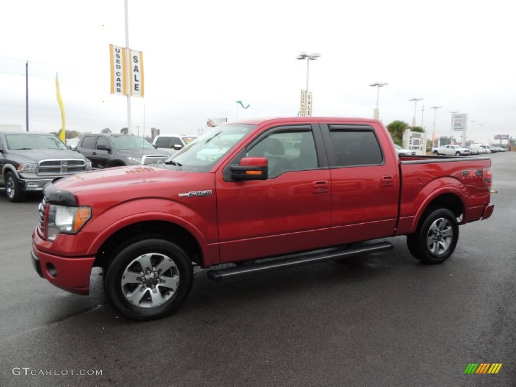 2010 F150 XLT SuperCrew - Red Candy Metallic / Black photo #4