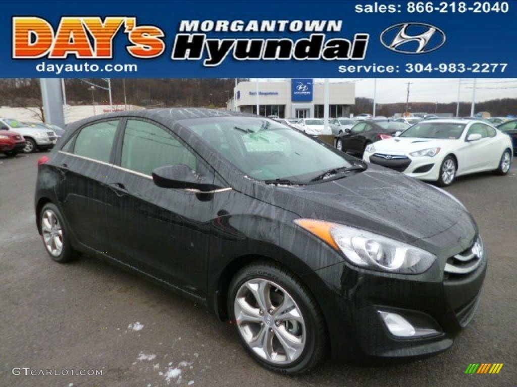 2013 Elantra GT - Black Noir Pearl / Black photo #1