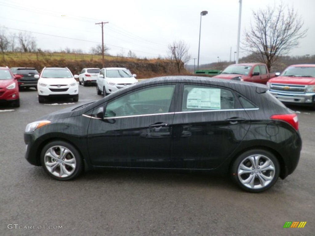 2013 Elantra GT - Black Noir Pearl / Black photo #4
