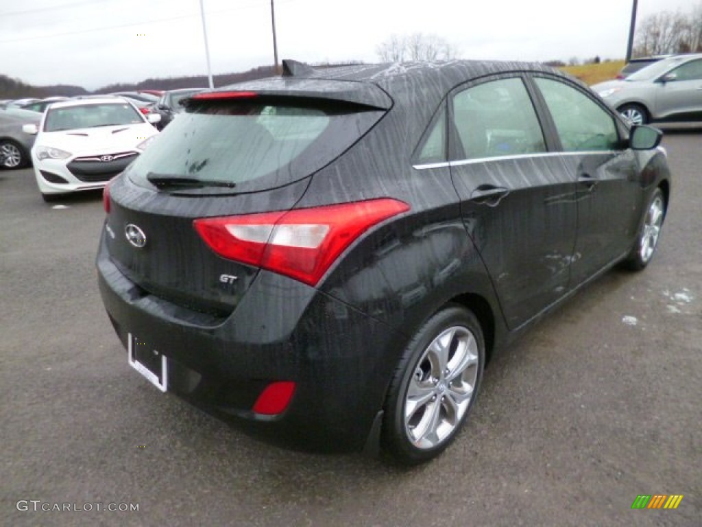 2013 Elantra GT - Black Noir Pearl / Black photo #7