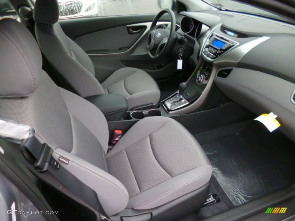 2013 Elantra Coupe GS - Titanium Gray Metallic / Gray photo #10