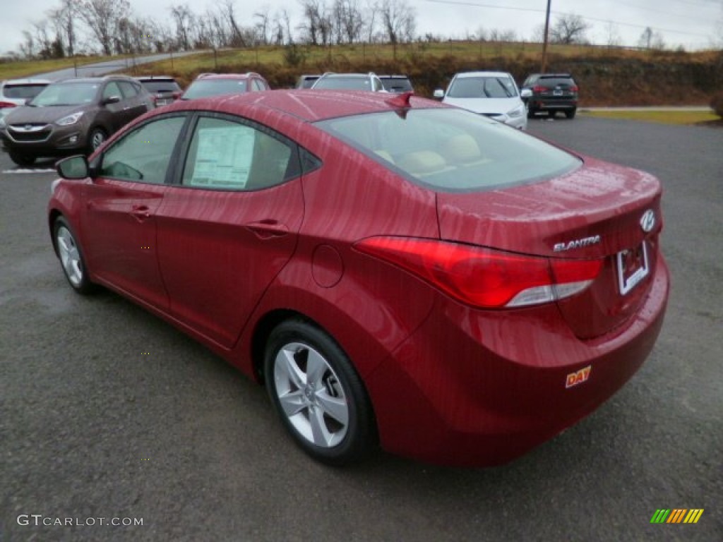 2013 Elantra GLS - Red / Beige photo #5