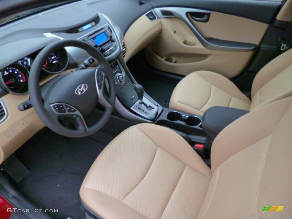2013 Elantra GLS - Red / Beige photo #16
