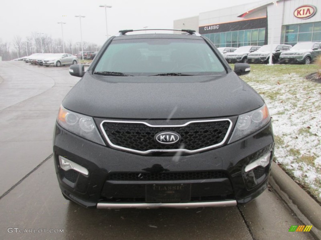 2011 Sorento SX V6 AWD - Ebony Black / Black photo #8