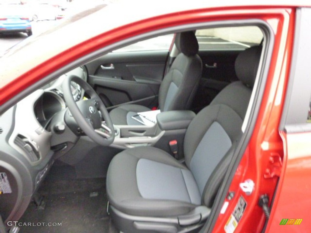 Alpine Gray Interior 2014 Kia Sportage EX AWD Photo #88682094