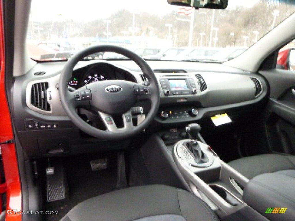 Alpine Gray Interior 2014 Kia Sportage EX AWD Photo #88682182