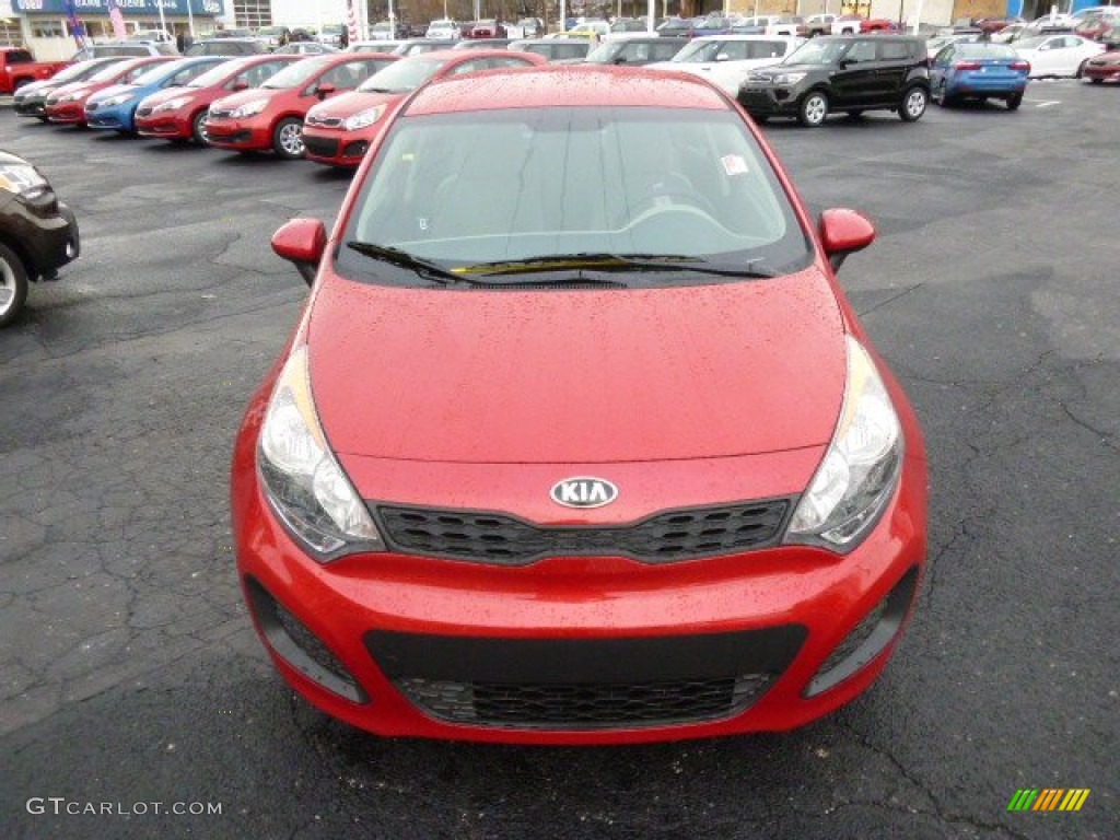 Signal Red 2014 Kia Rio LX Exterior Photo #88682382