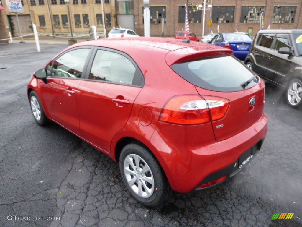 Signal Red 2014 Kia Rio LX Exterior Photo #88682451