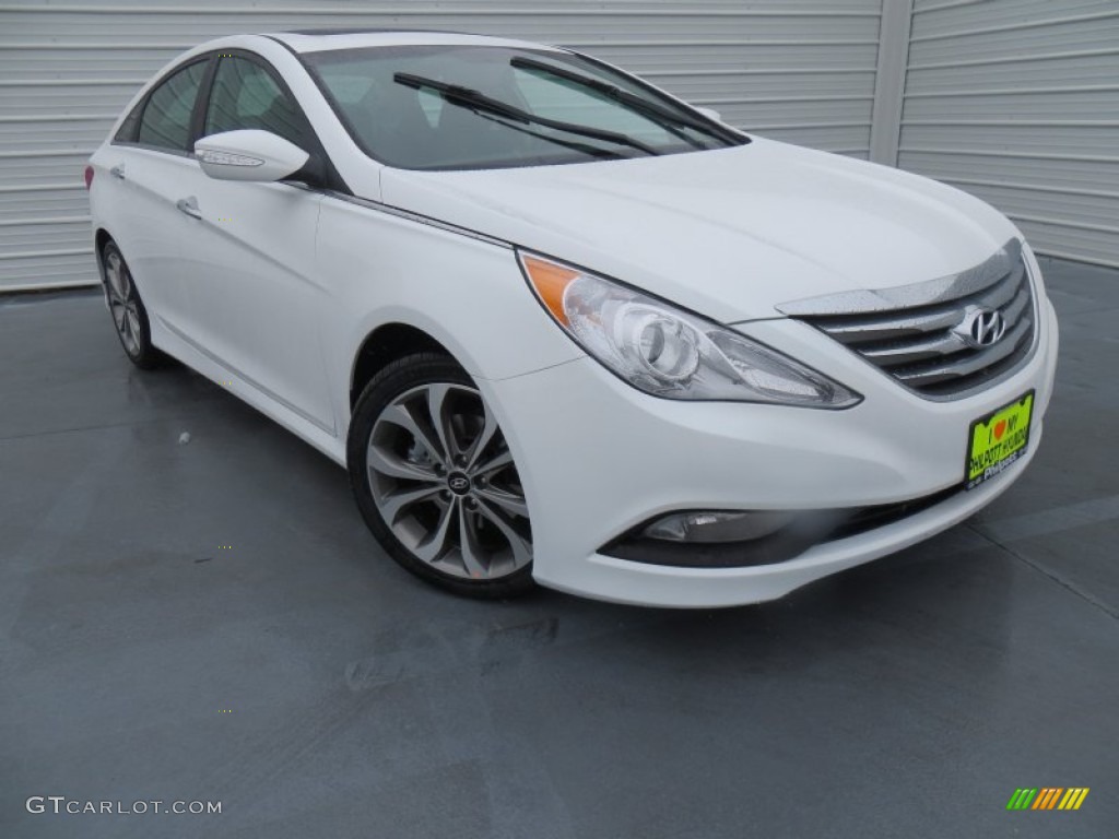 2014 Sonata Limited 2.0T - Pearl White / Black photo #1