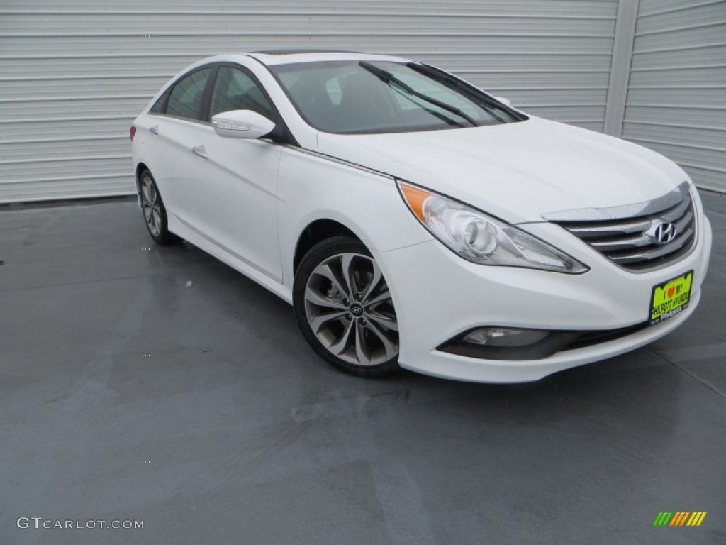 2014 Sonata Limited 2.0T - Pearl White / Black photo #2