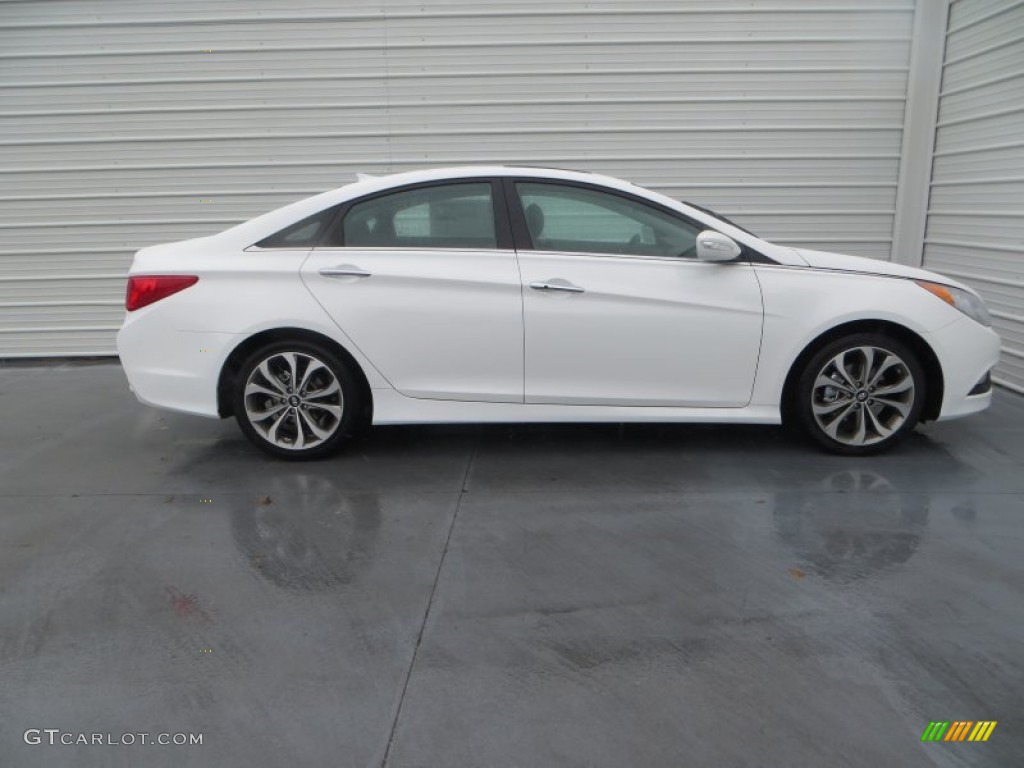 2014 Sonata Limited 2.0T - Pearl White / Black photo #3
