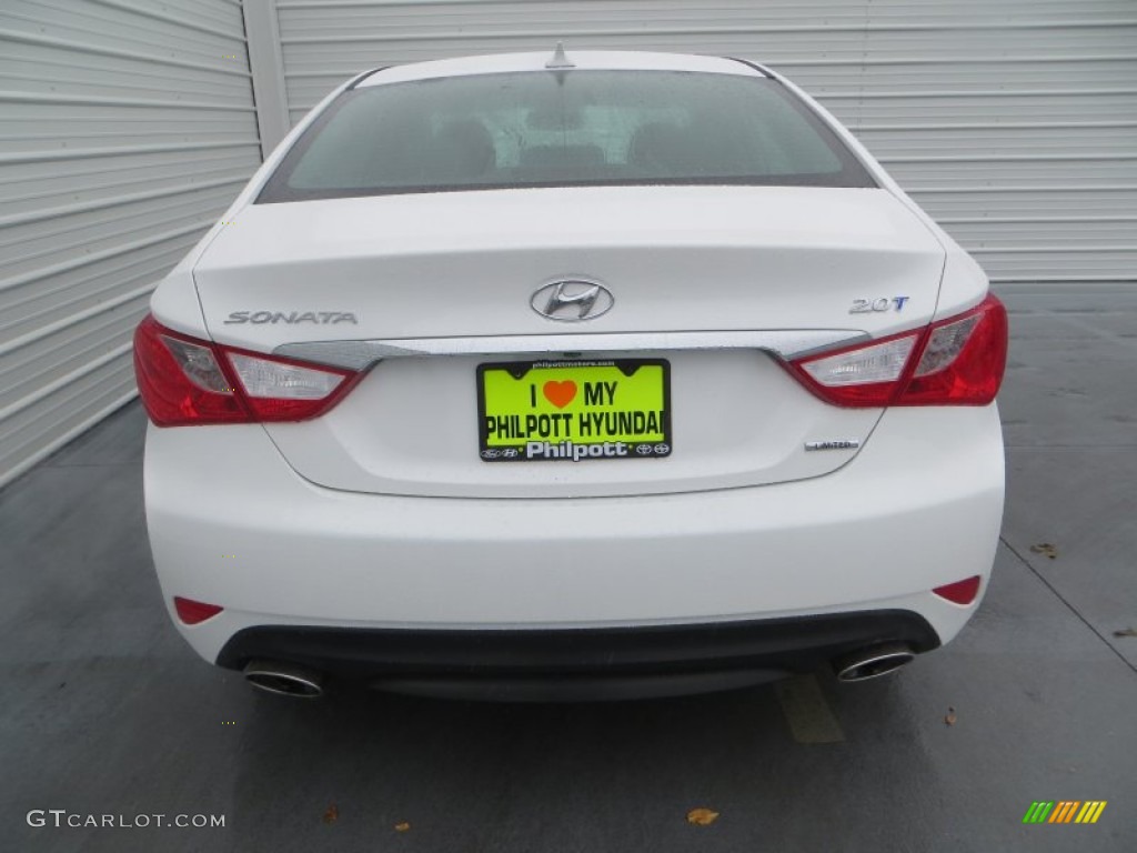 2014 Sonata Limited 2.0T - Pearl White / Black photo #5