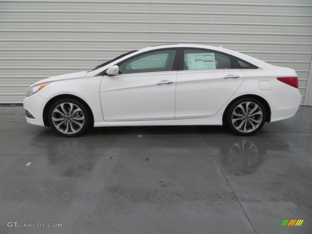 2014 Sonata Limited 2.0T - Pearl White / Black photo #6