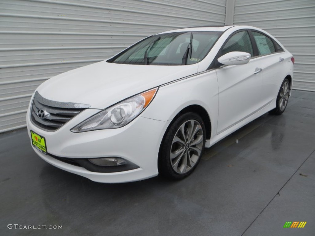 2014 Sonata Limited 2.0T - Pearl White / Black photo #7
