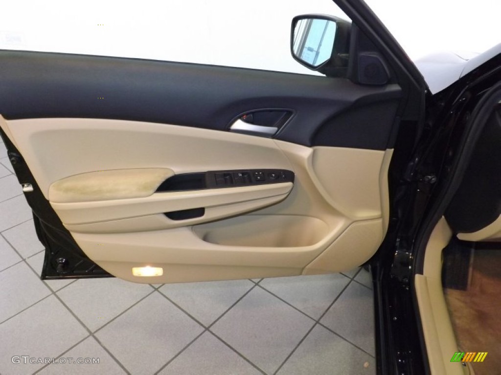2011 Accord LX Sedan - Crystal Black Pearl / Ivory photo #11