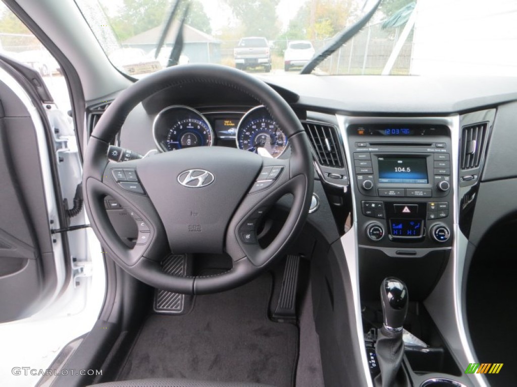 2014 Sonata Limited 2.0T - Pearl White / Black photo #30