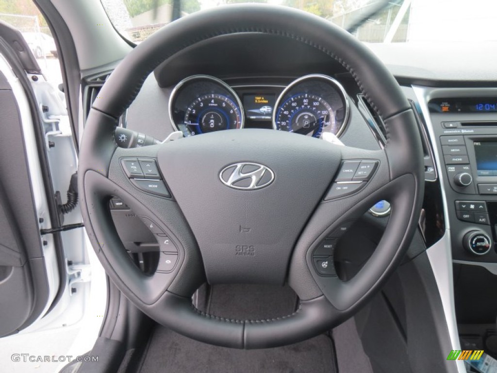 2014 Sonata Limited 2.0T - Pearl White / Black photo #34