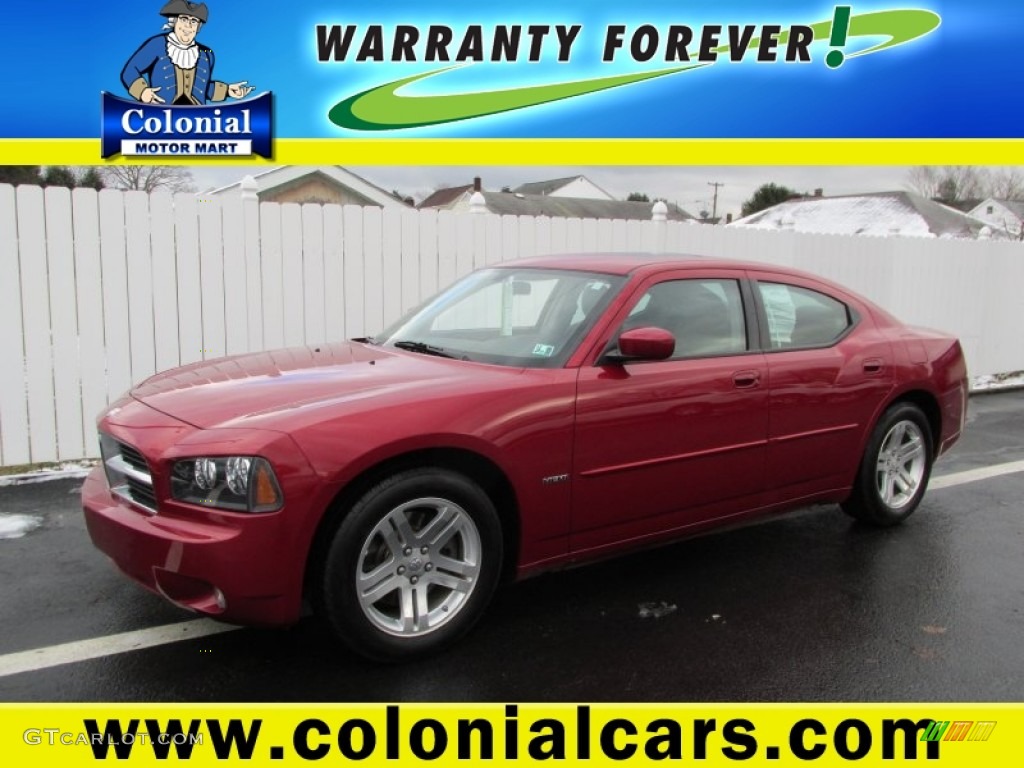 2006 Charger R/T - Inferno Red Crystal Pearl / Dark Slate Gray/Light Graystone photo #1