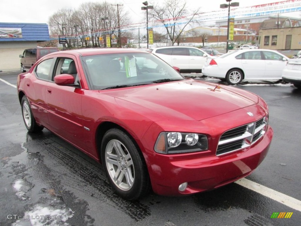 2006 Charger R/T - Inferno Red Crystal Pearl / Dark Slate Gray/Light Graystone photo #7