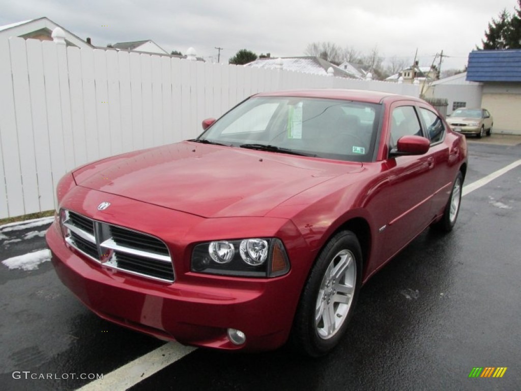 2006 Charger R/T - Inferno Red Crystal Pearl / Dark Slate Gray/Light Graystone photo #9