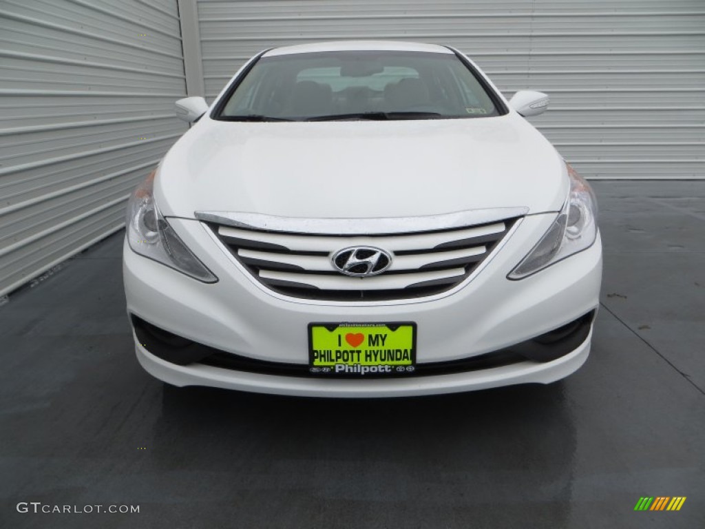 2014 Sonata GLS - Pearl White / Camel photo #8