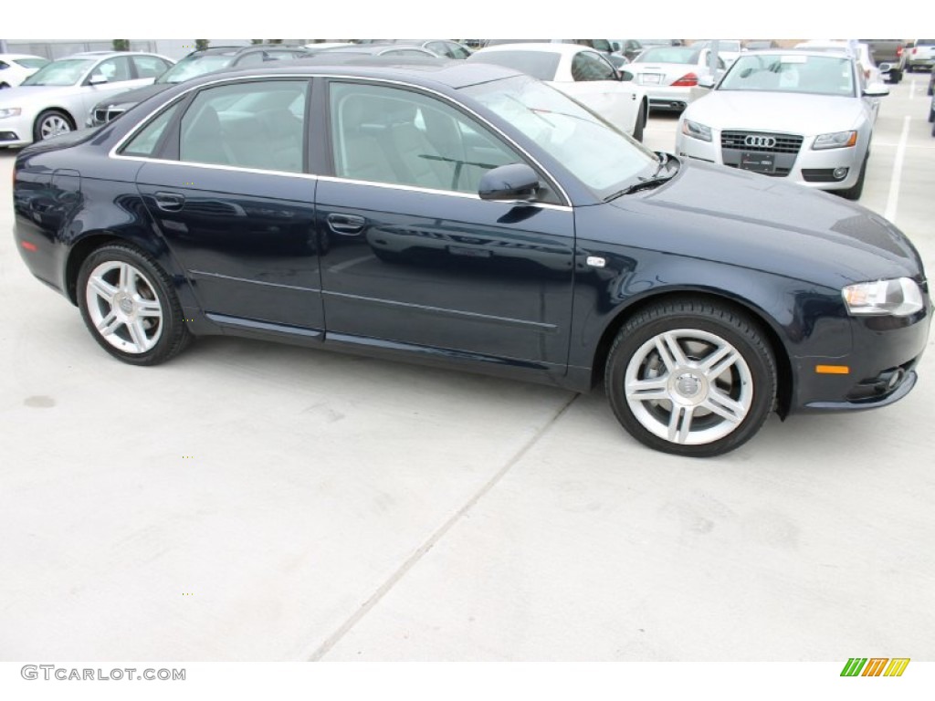 2008 A4 2.0T Sedan - Deep Sea Blue Pearl Effect / Light Gray photo #11