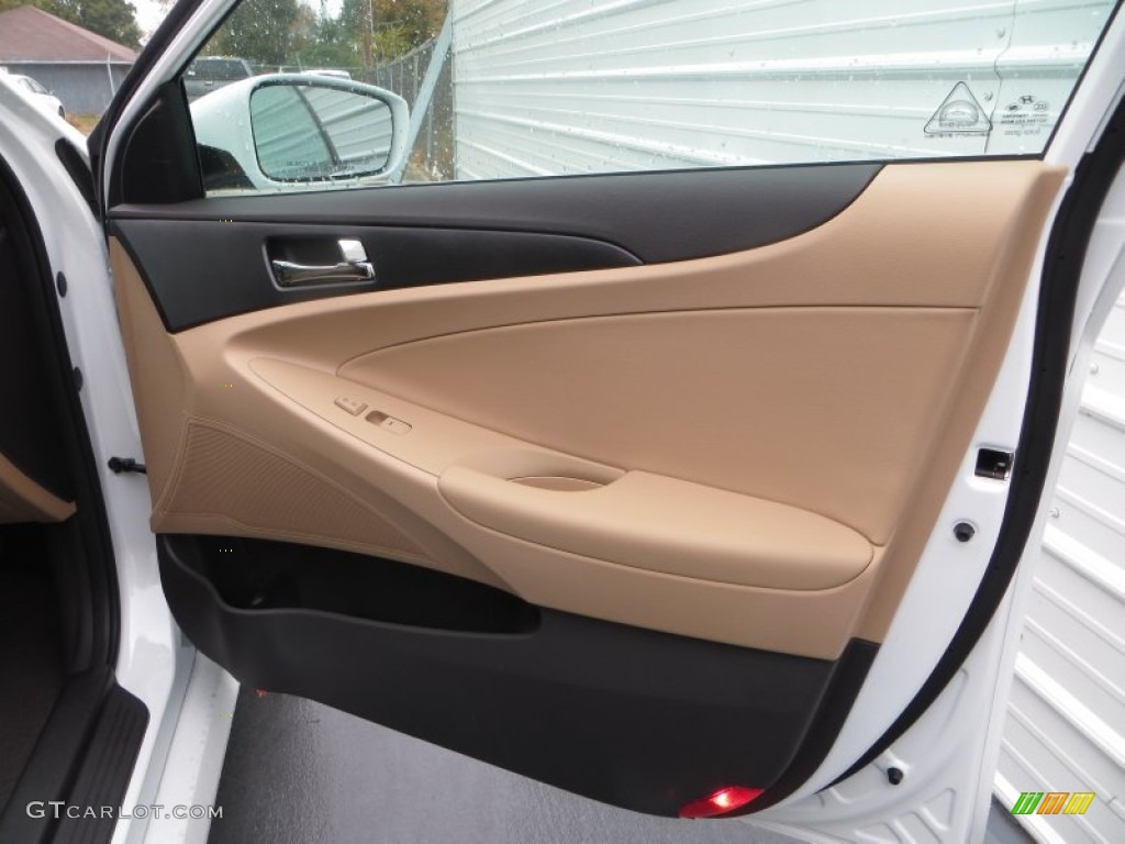 2014 Sonata GLS - Pearl White / Camel photo #15