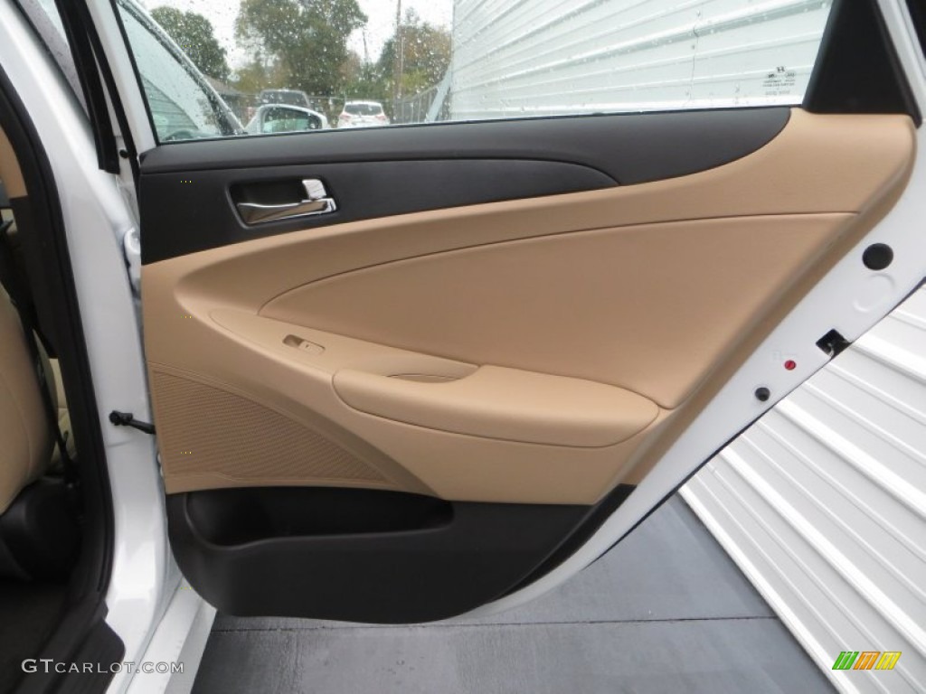 2014 Sonata GLS - Pearl White / Camel photo #18