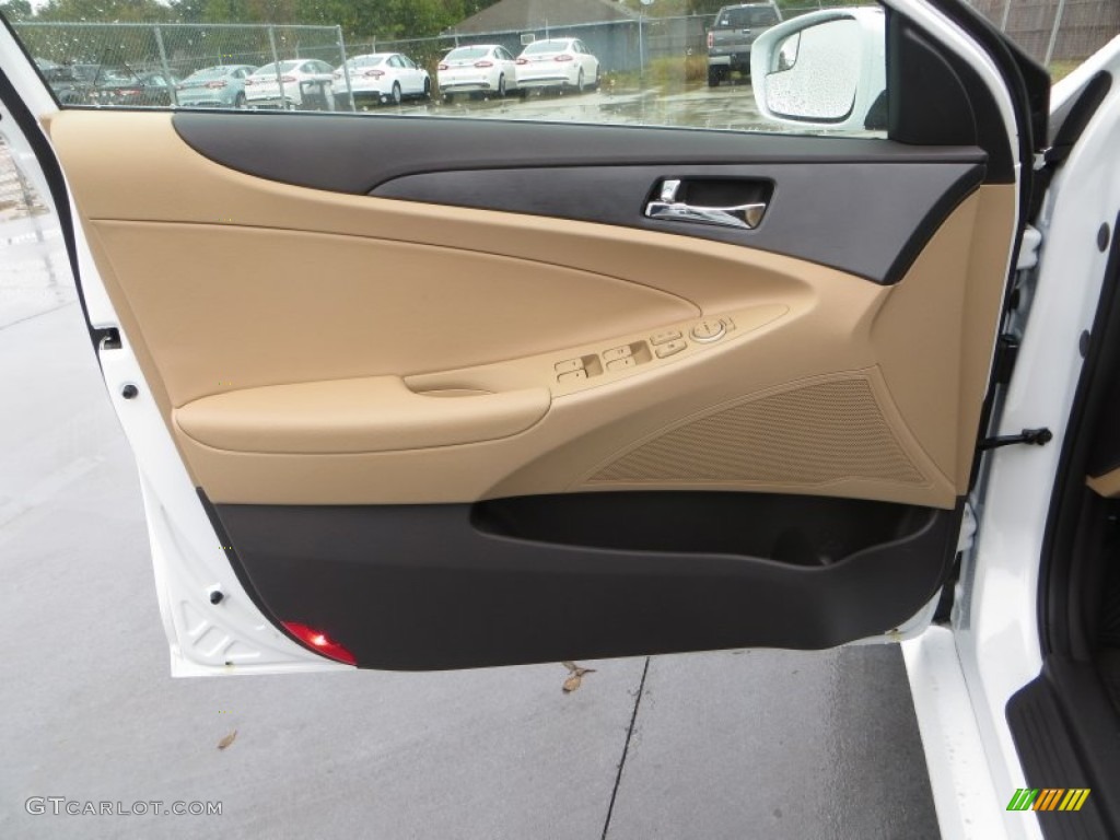2014 Sonata GLS - Pearl White / Camel photo #21