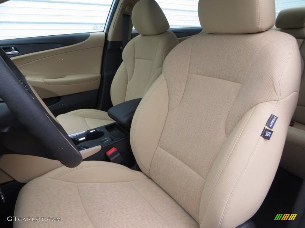 2014 Sonata GLS - Pearl White / Camel photo #24