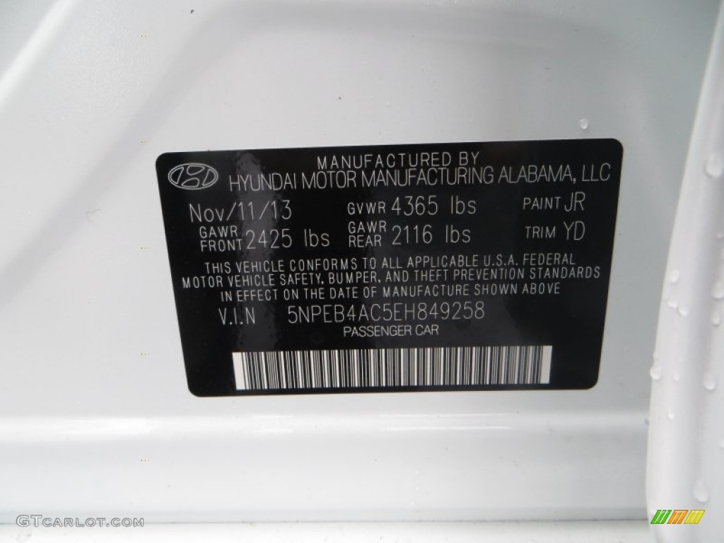 2014 Sonata GLS - Pearl White / Camel photo #33